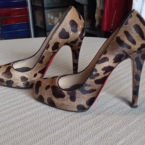 Christian Louboutin leopard print pumps